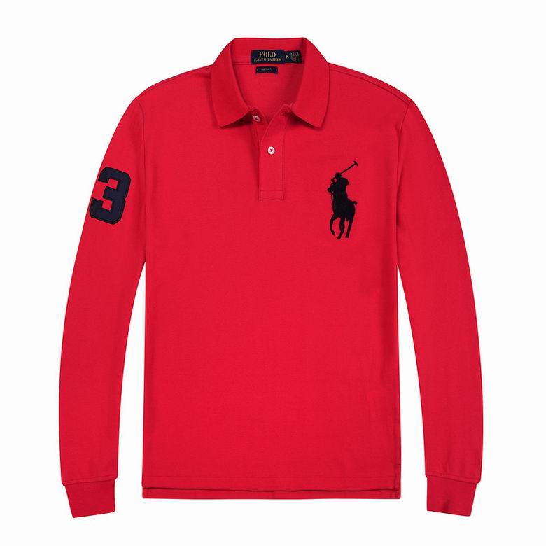 Wholesale Cheap Ralph Lauren Long Sleeve Polo Lapel T Shirts for Sale