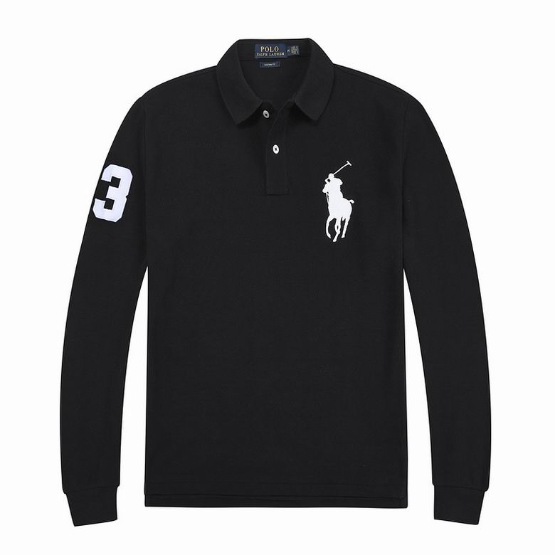 Wholesale Cheap Ralph Lauren Long Sleeve Polo Lapel T Shirts for Sale