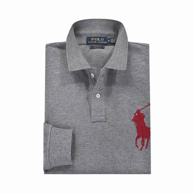 Wholesale Cheap Ralph Lauren Long Sleeve Polo Lapel T Shirts for Sale