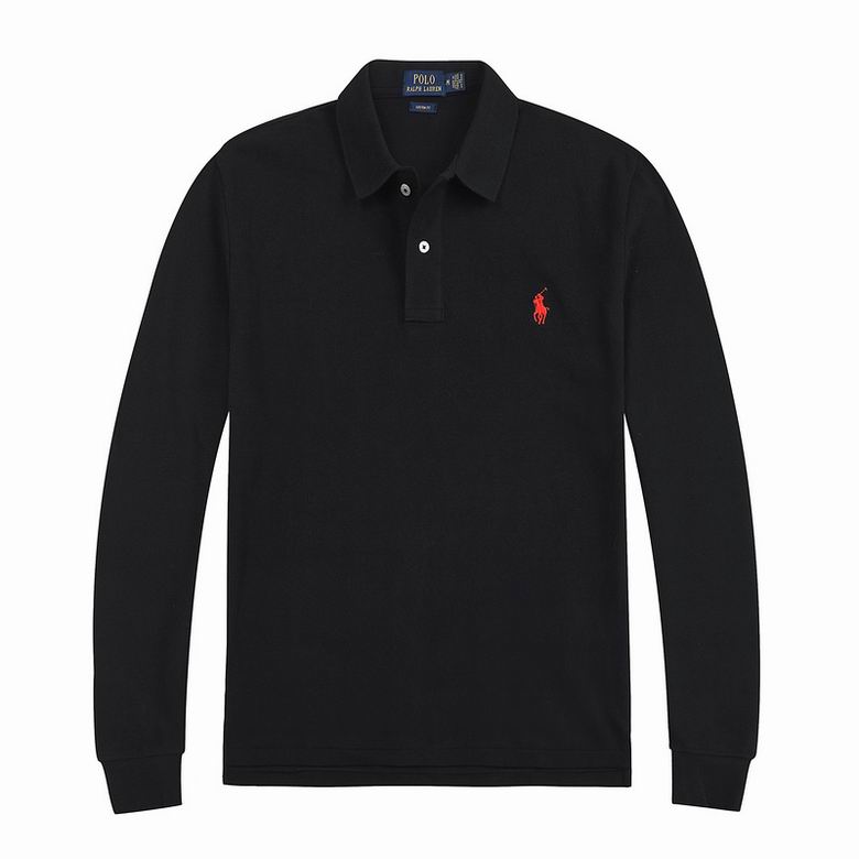 Wholesale Cheap Ralph Lauren Long Sleeve Polo Lapel T Shirts for Sale