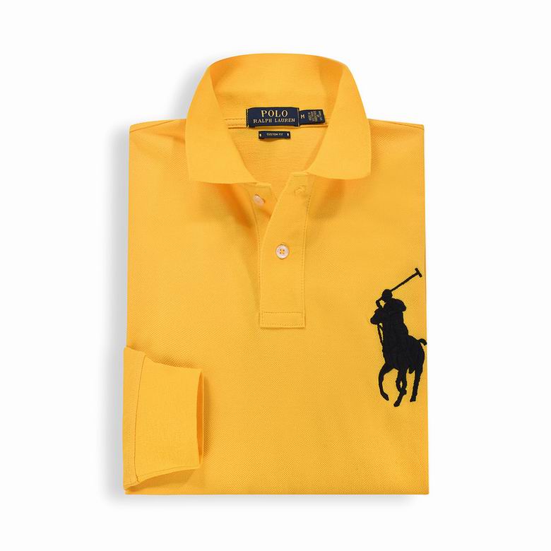 Wholesale Cheap Ralph Lauren Long Sleeve Polo Lapel T Shirts for Sale