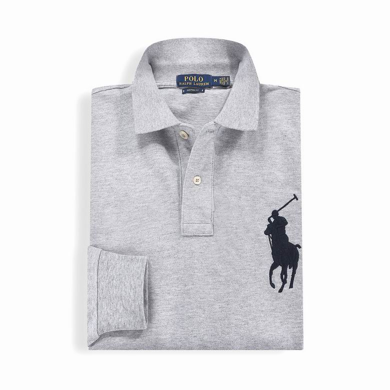 Wholesale Cheap Ralph Lauren Long Sleeve Polo Lapel T Shirts for Sale