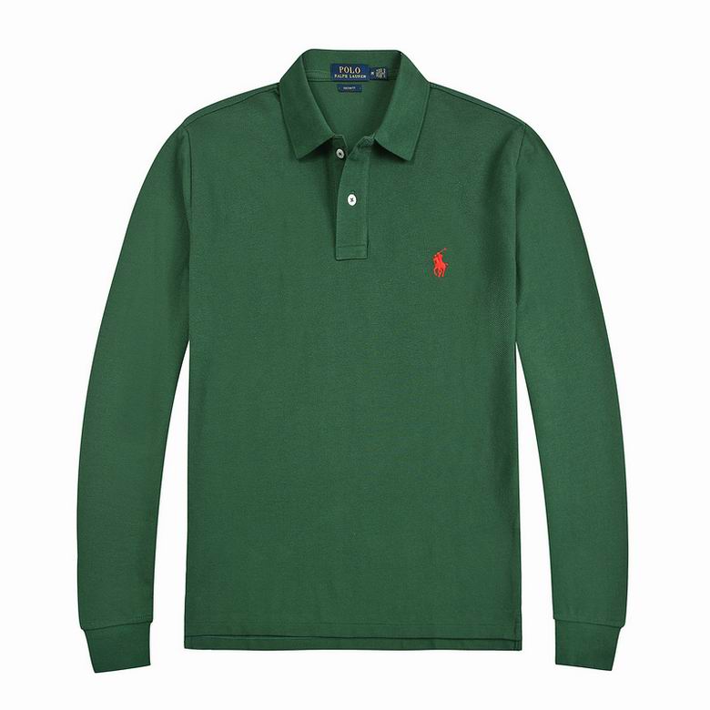 Wholesale Cheap Ralph Lauren Long Sleeve Polo Lapel T Shirts for Sale