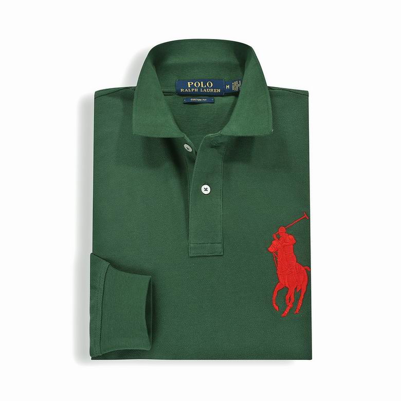 Wholesale Cheap Ralph Lauren Long Sleeve Polo Lapel T Shirts for Sale