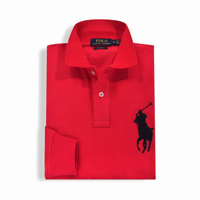 Wholesale Cheap Ralph Lauren Long Sleeve Polo Lapel T Shirts for Sale