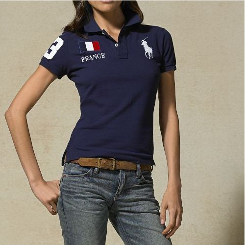 Wholesale Cheap Ralph Lauren Polo Short Sleeve Lapel Women T Shirts for Sale