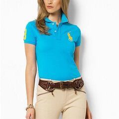 Wholesale Cheap Ralph Lauren Polo Short Sleeve Lapel Women T Shirts for Sale