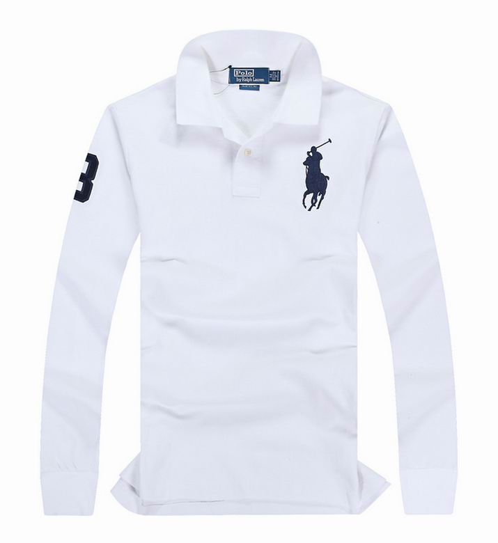 Wholesale Cheap Ralph Lauren Long Sleeve Polo Lapel T Shirts for Sale