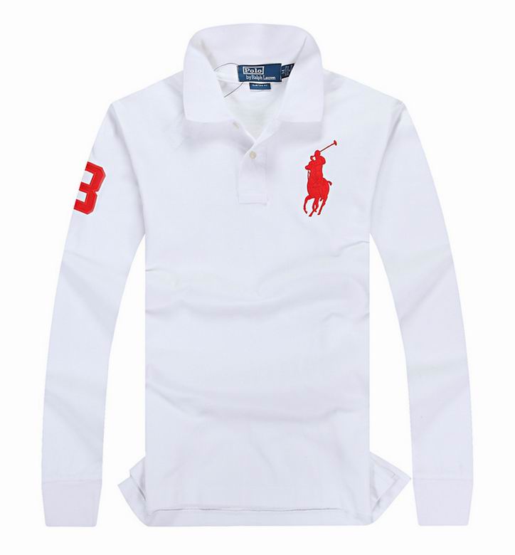 Wholesale Cheap Ralph Lauren Long Sleeve Polo Lapel T Shirts for Sale