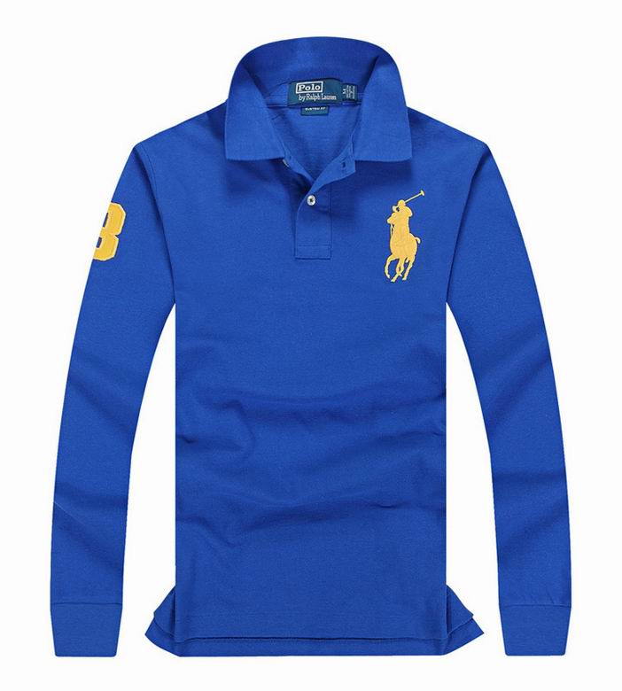 Wholesale Cheap Ralph Lauren Long Sleeve Polo Lapel T Shirts for Sale