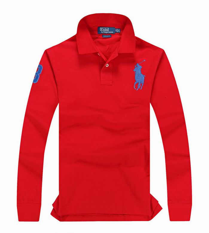 Wholesale Cheap Ralph Lauren Long Sleeve Polo Lapel T Shirts for Sale