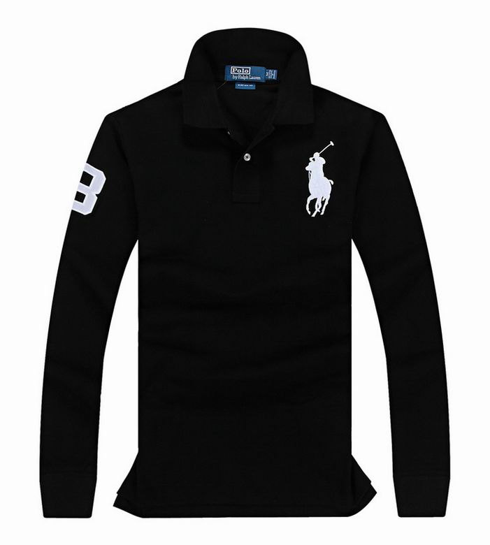 Wholesale Cheap Ralph Lauren Long Sleeve Polo Lapel T Shirts for Sale