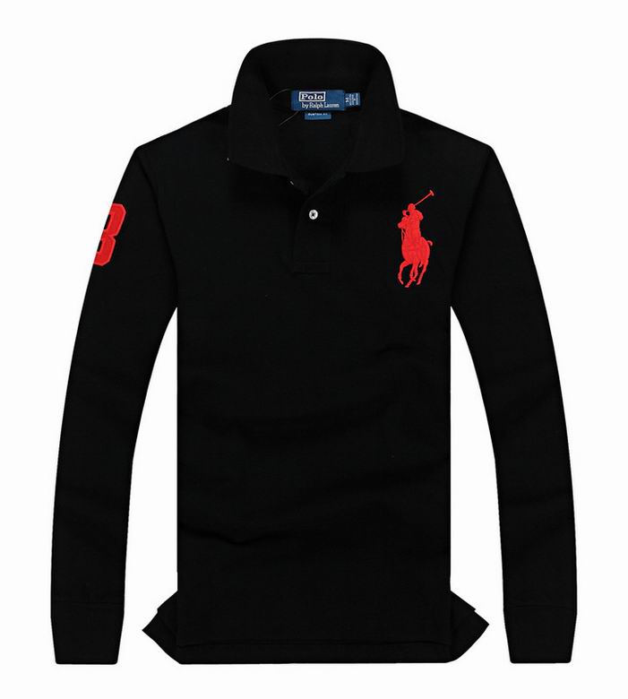 Wholesale Cheap Ralph Lauren Long Sleeve Polo Lapel T Shirts for Sale