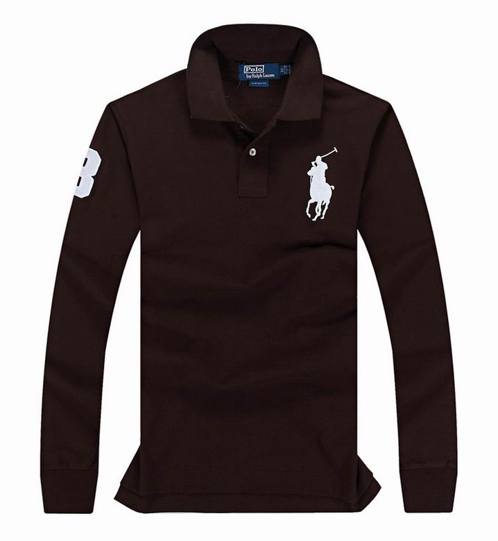 Wholesale Cheap Ralph Lauren Long Sleeve Polo Lapel T Shirts for Sale