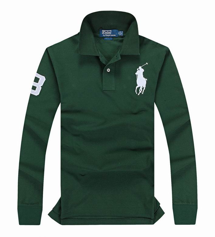 Wholesale Cheap Ralph Lauren Long Sleeve Polo Lapel T Shirts for Sale