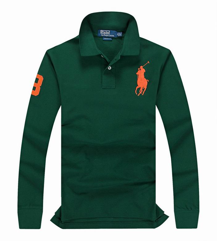 Wholesale Cheap Ralph Lauren Long Sleeve Polo Lapel T Shirts for Sale