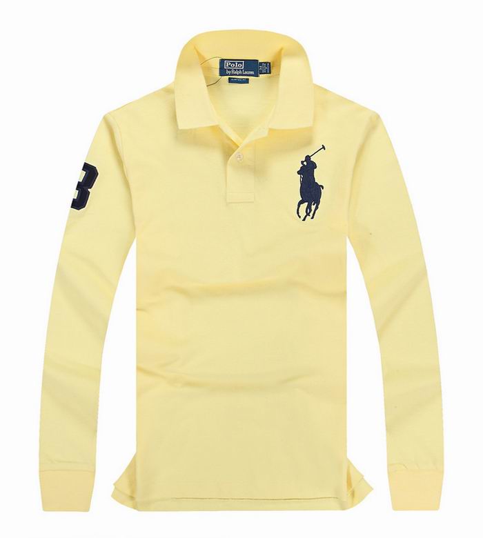 Wholesale Cheap Ralph Lauren Long Sleeve Polo Lapel T Shirts for Sale