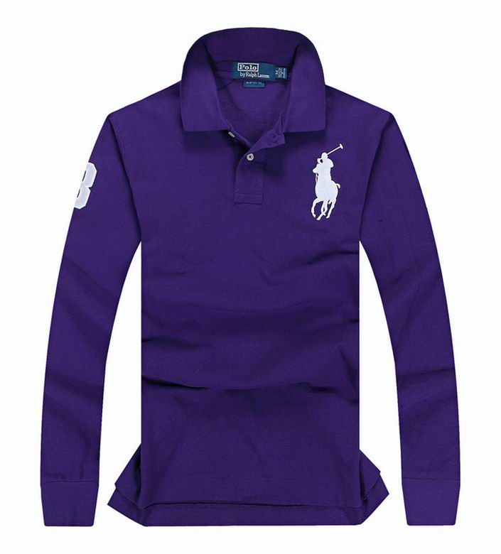 Wholesale Cheap Ralph Lauren Long Sleeve Polo Lapel T Shirts for Sale