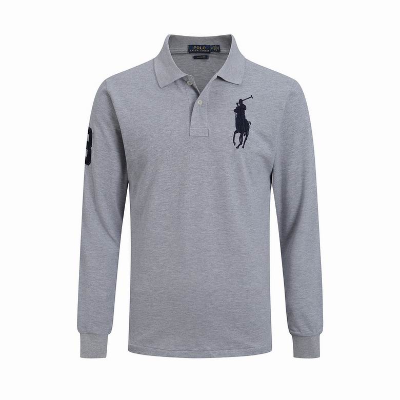 Wholesale Cheap Ralph Lauren Long Sleeve Polo Lapel T Shirts for Sale