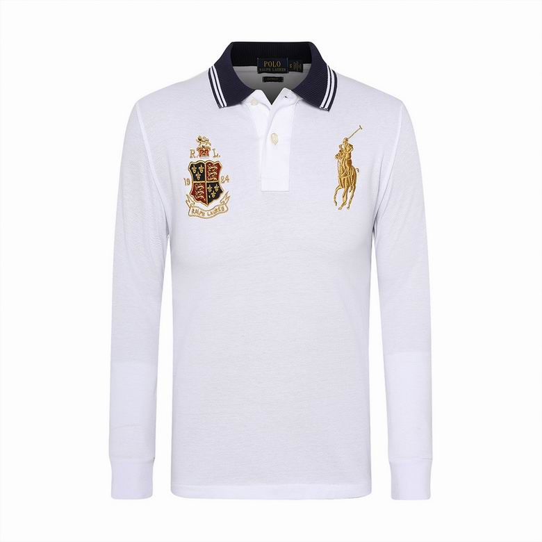 Wholesale Cheap Ralph Lauren Long Sleeve Polo Lapel T Shirts for Sale