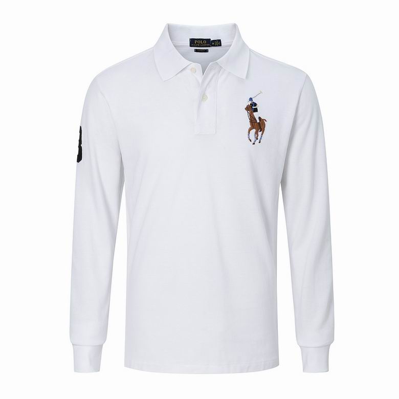 Wholesale Cheap Ralph Lauren Long Sleeve Polo Lapel T Shirts for Sale