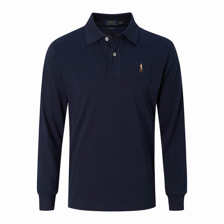 Wholesale Cheap Ralph Lauren Long Sleeve Polo Lapel T Shirts for Sale