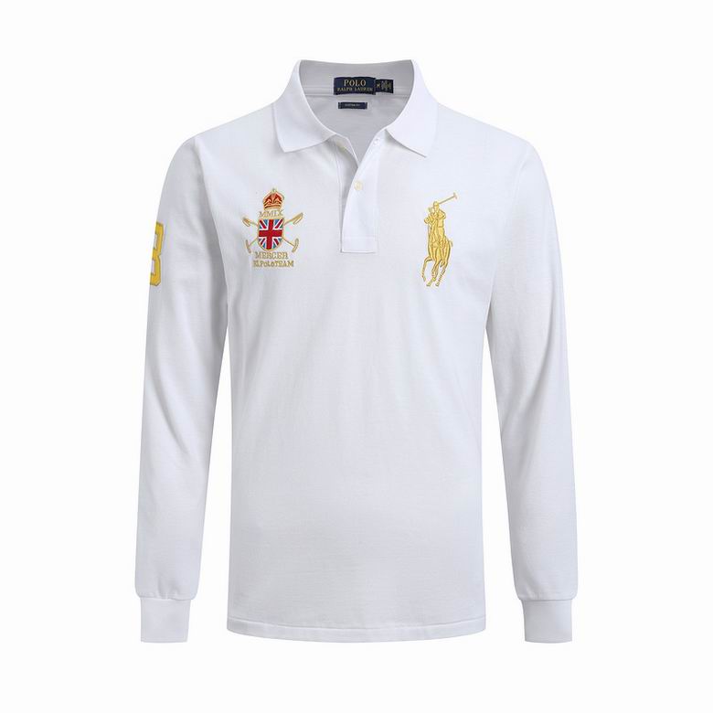 Wholesale Cheap Ralph Lauren Long Sleeve Polo Lapel T Shirts for Sale