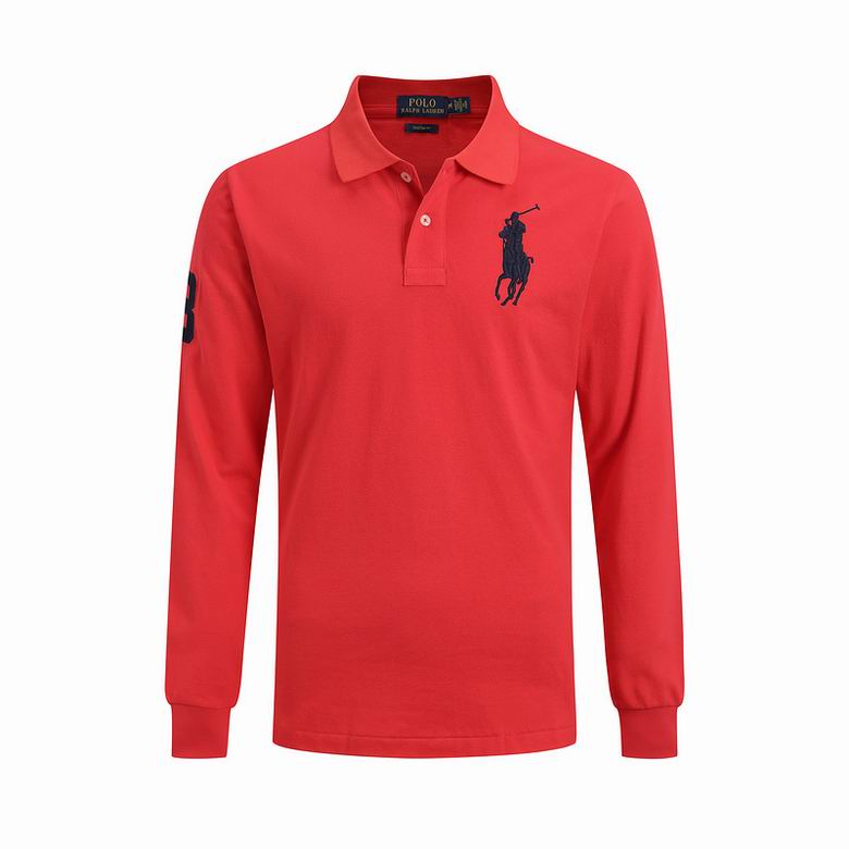 Wholesale Cheap Ralph Lauren Long Sleeve Polo Lapel T Shirts for Sale