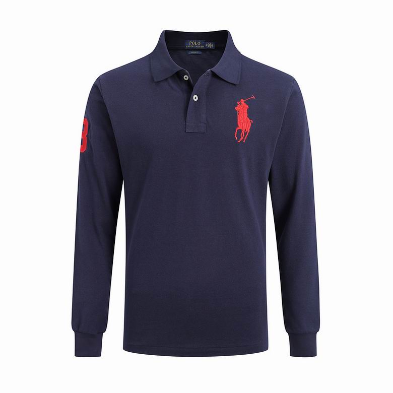 Wholesale Cheap Ralph Lauren Long Sleeve Polo Lapel T Shirts for Sale