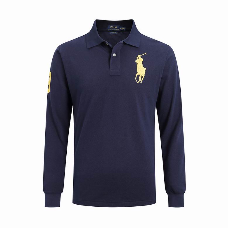 Wholesale Cheap Ralph Lauren Long Sleeve Polo Lapel T Shirts for Sale