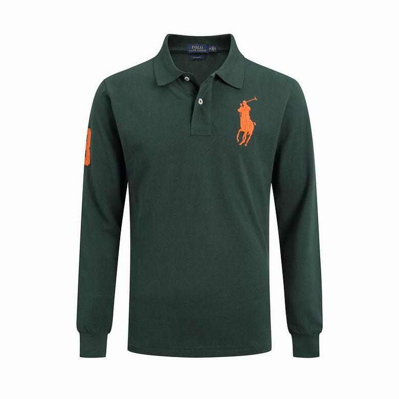 Wholesale Cheap Ralph Lauren Long Sleeve Polo Lapel T Shirts for Sale