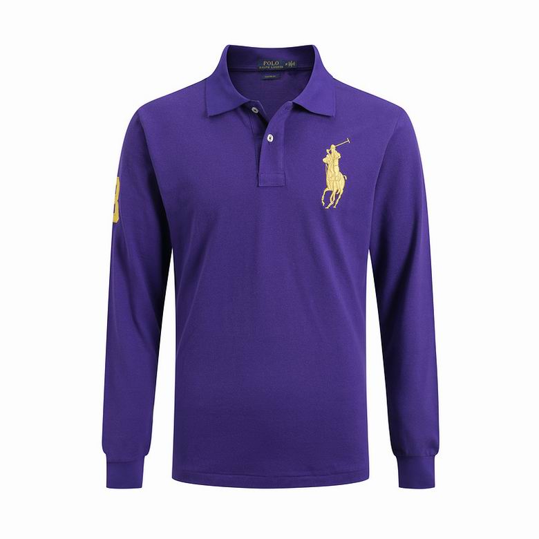 Wholesale Cheap Ralph Lauren Long Sleeve Polo Lapel T Shirts for Sale