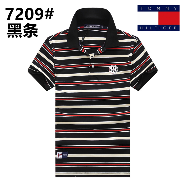 Wholesale Cheap Tommy Short Sleeve Polo Lapel Replica T Shirts for Sale