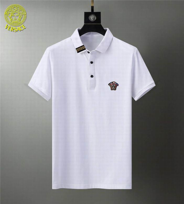 Wholesale Cheap V ersace Short Sleeve Lapel Polo T Shirts for Sale