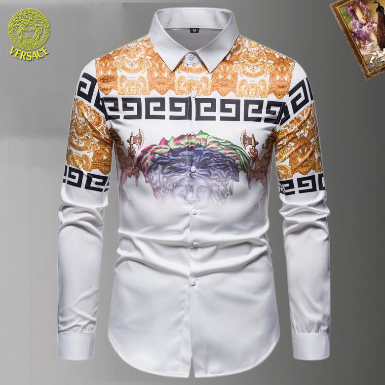 Wholesale Cheap V ersace Long Sleeve Replica Shirts for Sale