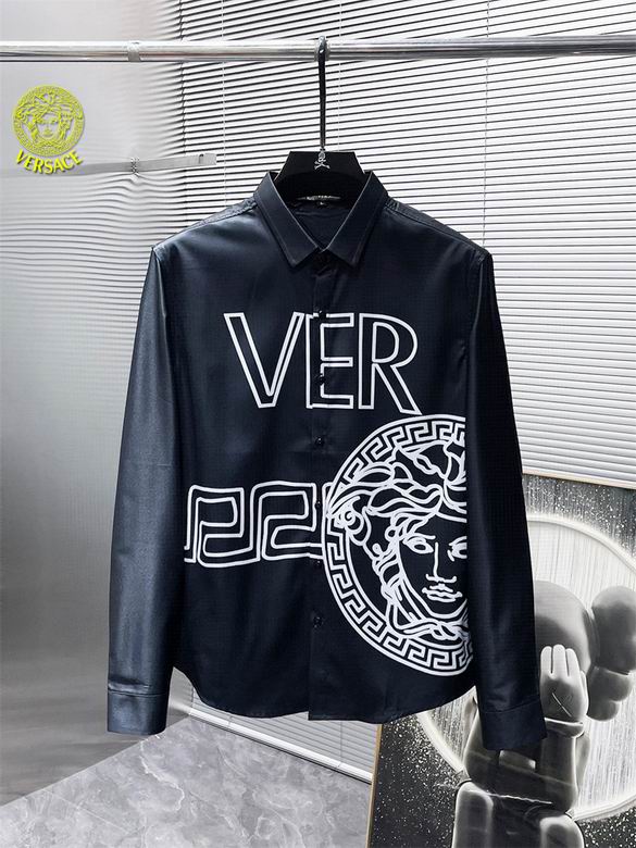 Wholesale Cheap V ersace Long Sleeve Replica Shirts for Sale