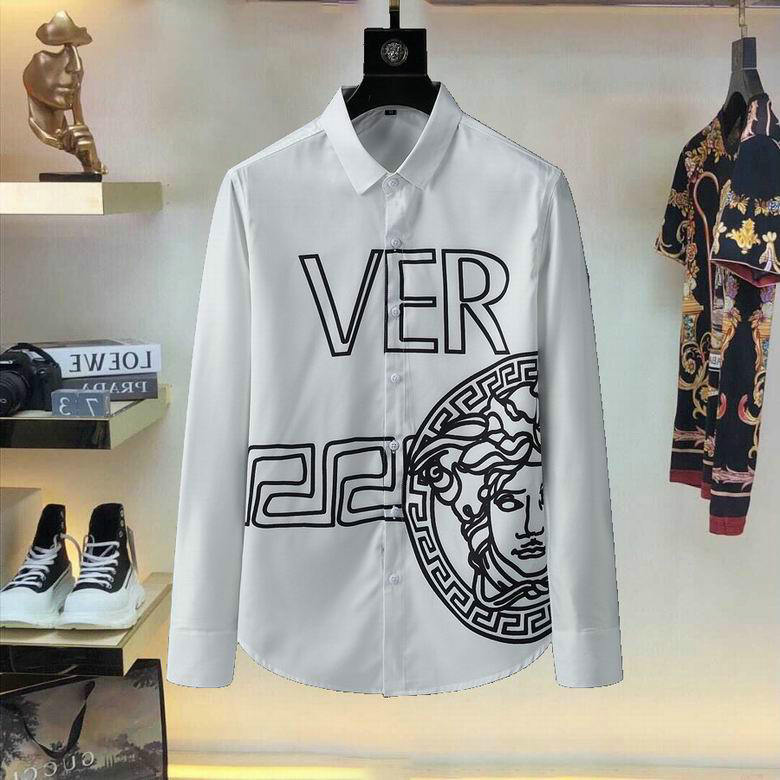 Wholesale Cheap V ersace Long Sleeve Replica Shirts for Sale