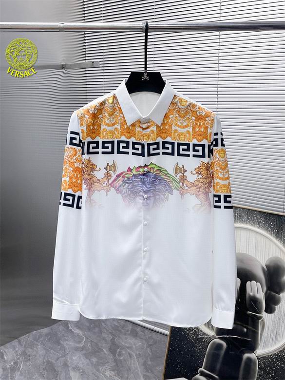 Wholesale Cheap V ersace Long Sleeve Replica Shirts for Sale