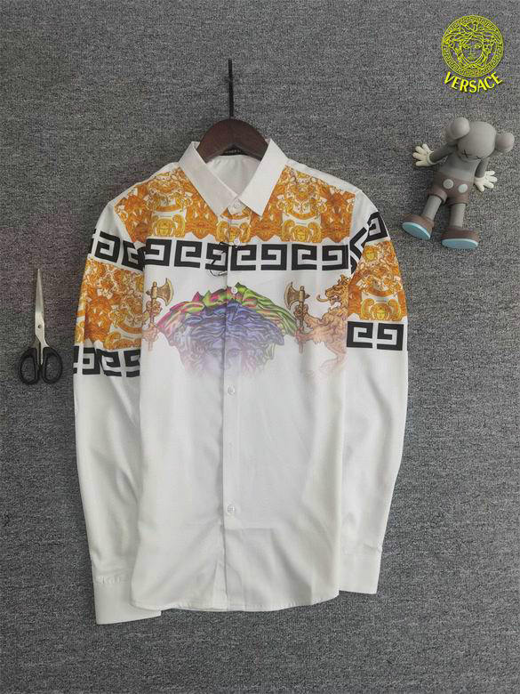 Wholesale Cheap V ersace Long Sleeve Replica Shirts for Sale