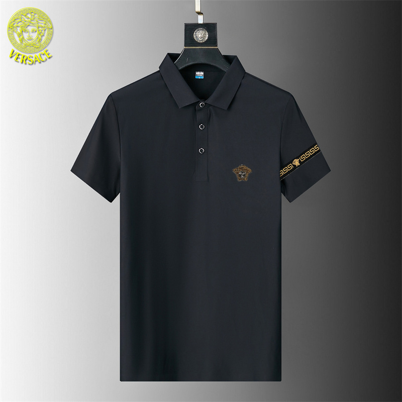 Wholesale Cheap V ersace Short Sleeve Lapel Polo T Shirts for Sale