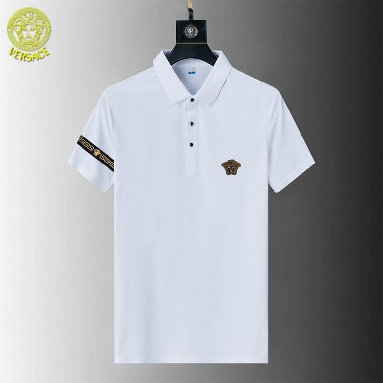 Wholesale Cheap V ersace Short Sleeve Lapel Polo T Shirts for Sale