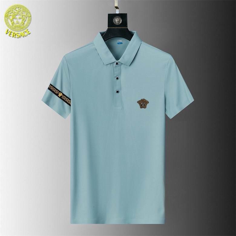 Wholesale Cheap V ersace Short Sleeve Lapel Polo T Shirts for Sale