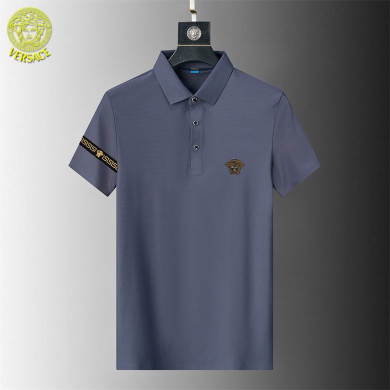 Wholesale Cheap V ersace Short Sleeve Lapel Polo T Shirts for Sale