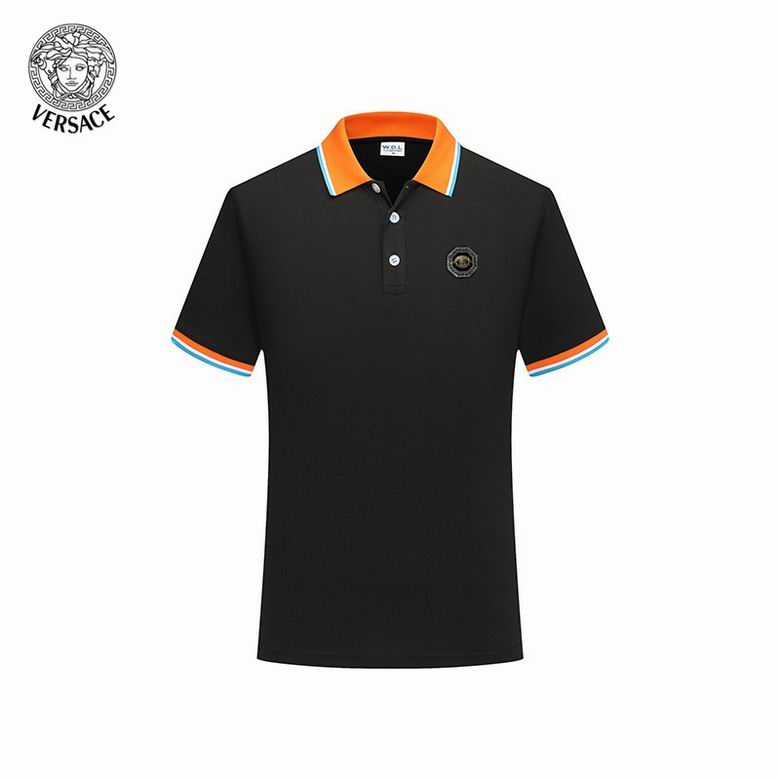 Wholesale Cheap V ersace Short Sleeve Lapel T Shirts for Sale