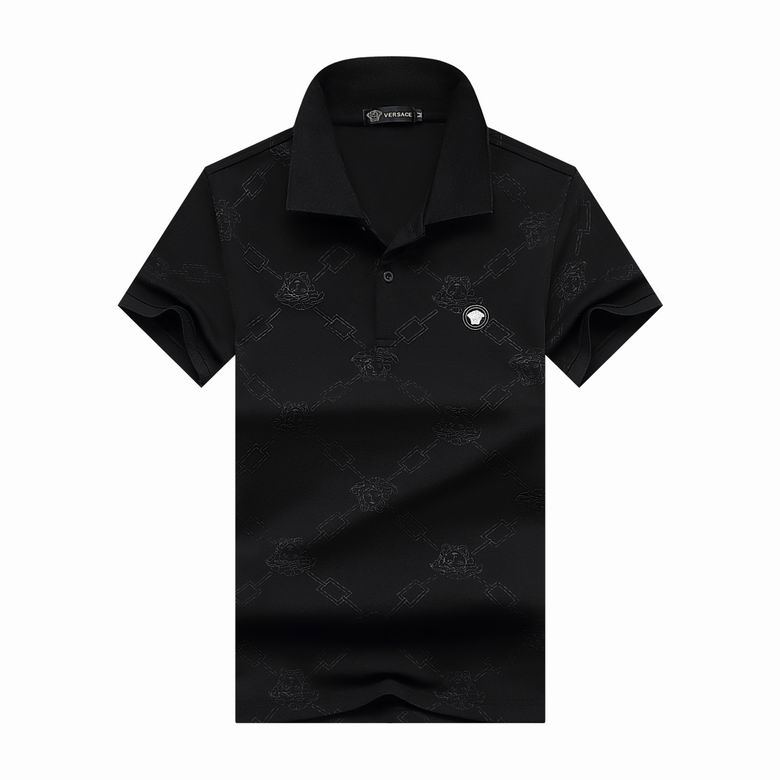 Wholesale Cheap V ersace Short Sleeve Lapel Polo T Shirts for Sale