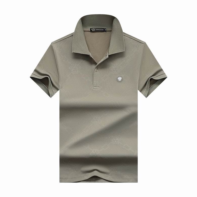 Wholesale Cheap V ersace Short Sleeve Lapel Polo T Shirts for Sale