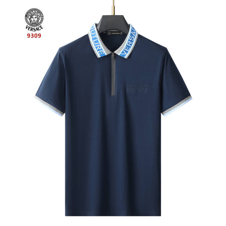 Wholesale Cheap V ersace Short Sleeve Lapel Polo T Shirts for Sale