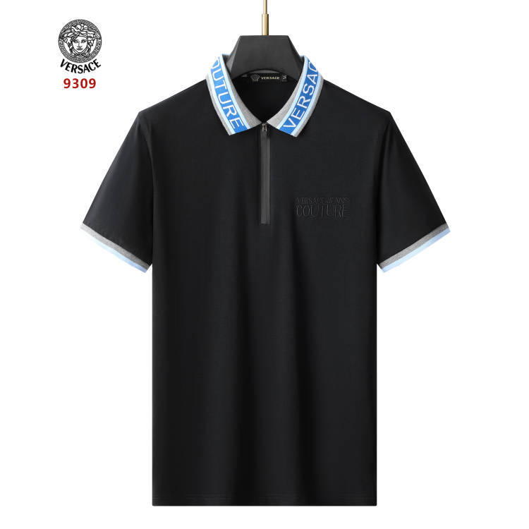 Wholesale Cheap V ersace Short Sleeve Lapel Polo T Shirts for Sale