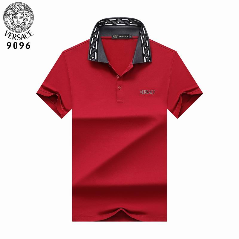 Wholesale Cheap V ersace Short Sleeve Lapel Polo T Shirts for Sale