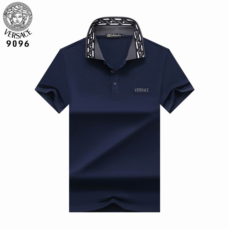 Wholesale Cheap V ersace Short Sleeve Lapel Polo T Shirts for Sale